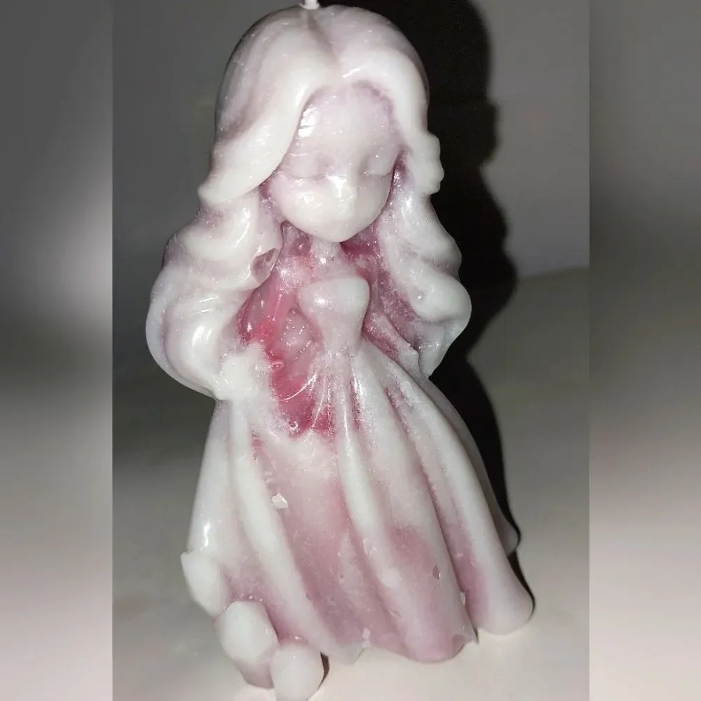 Hand crafted limited edition whimsical princess candle